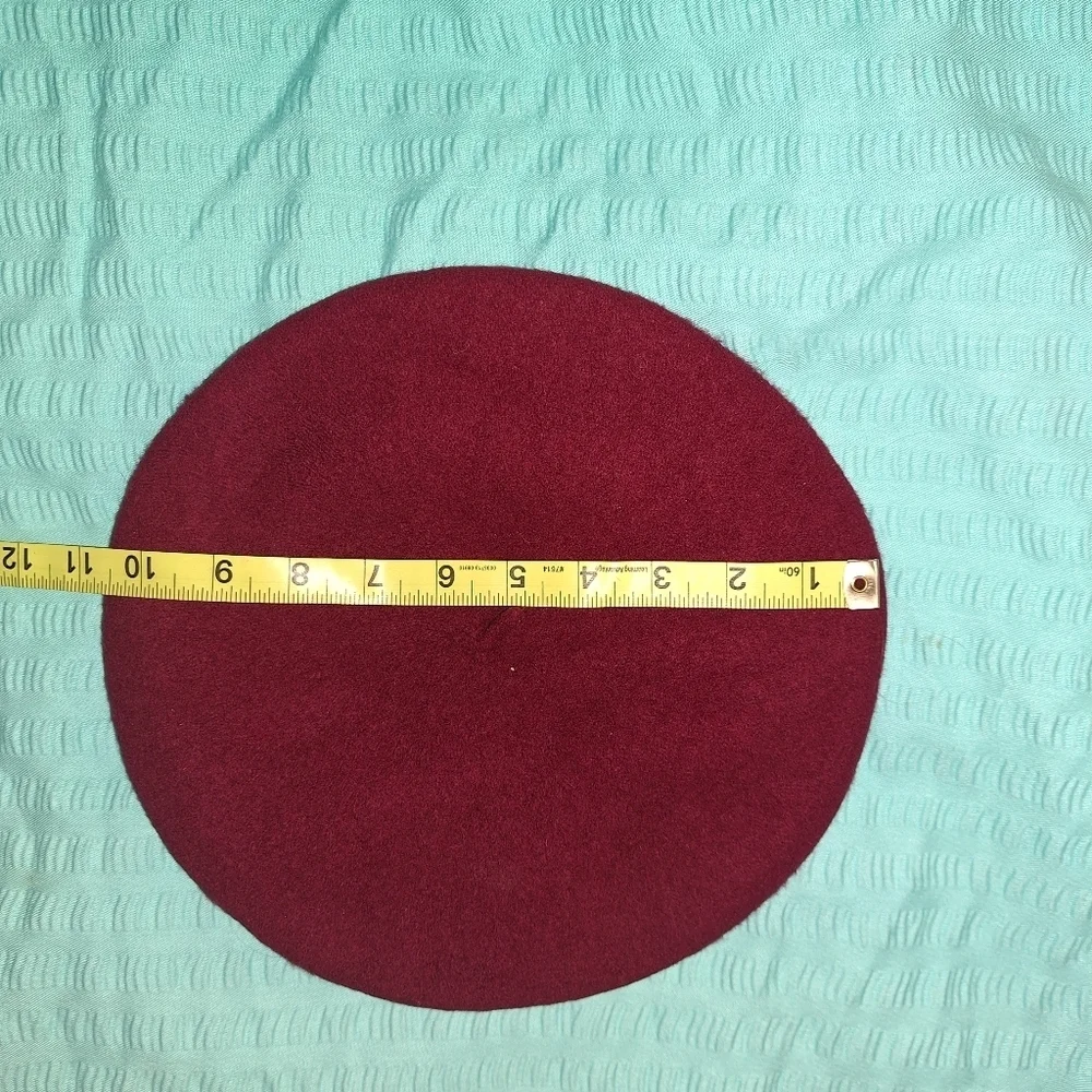 Vintage Wool Raspberry Beret One Size - Picture 2 of 4